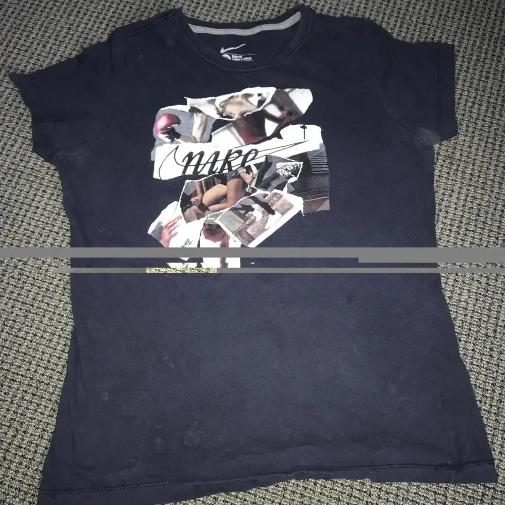 Nike Womens XL Slim Fit‎ Logo T-Shirt Navy